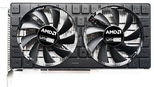 WITHTECH Tarjeta gráfica AMD Radeon RX 580 8G GDDR5 256Bit PCI Express 3.0 × 16 1 HDMI + 1 DVI +1 DP