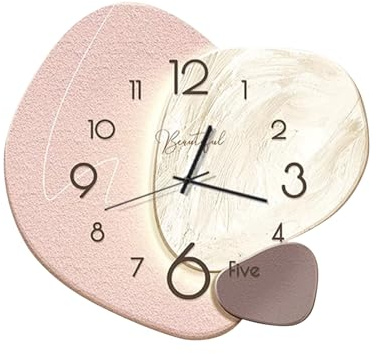 Ergocar Orologio Da Parete, Creativo Silenzioso Moderno In Stile Nordico In Porcellana Cristallina a Batteria Decorazione Scuola, Soggiorno, Cucina, Ufficio