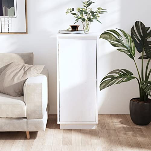 Xichuzi Sideboard Weiß 31,5x34x75 cm Massivholz Kiefer, Kommode Schlafzimmer, Kommoden & Sideboards, Wohnzimmerschrank, Flur Kommode, Zimmer Möbel - 813352