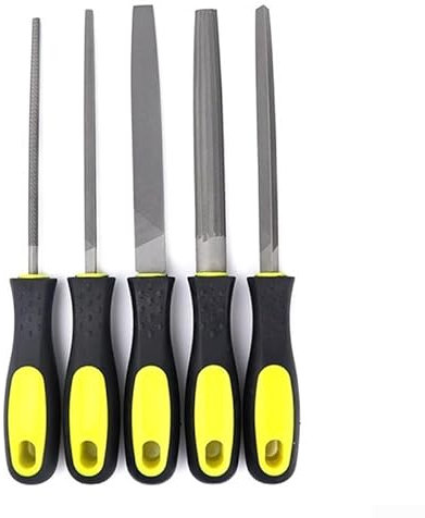 Ensemble de limes à bois à dents moyennes 15,2 cm en acier et métal (triangulaire)