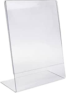 My Shopfittings Slant Back Acrylic Sign Holder A6, Portrait Frame for Signs, Brochures, Flyers, Menus, Posters - Clear Plastic Display Stand for Home, Office, Store - Multipacks Available (5)