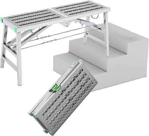 Verstellbares Mehrzweck-Gerüstturm, 39,9 cm breit, zusammenklappbar, für den Heimgebrauch, höhenverstellbares Gerüst, tragbares Bauleitersystem