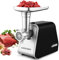 COOCHEER Picadora eléctrica de carne 2000 W, multifunción, con 3 discos de molienda, accesorio para salchichas, accesorio para carne, verduras, pasteles
