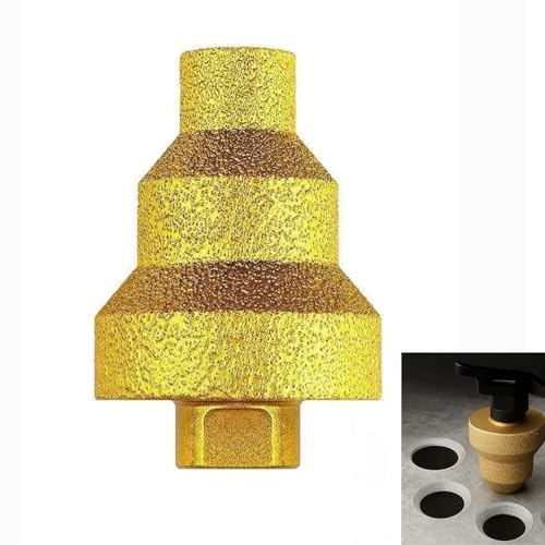 TNDCKP Diamond Core Drill Bit, Stepped Metal Drill Bits 20-35-50mm Hole Expander, Stone Core Bit for Metal, Concrete, Tile, Marble, Artificial Stone