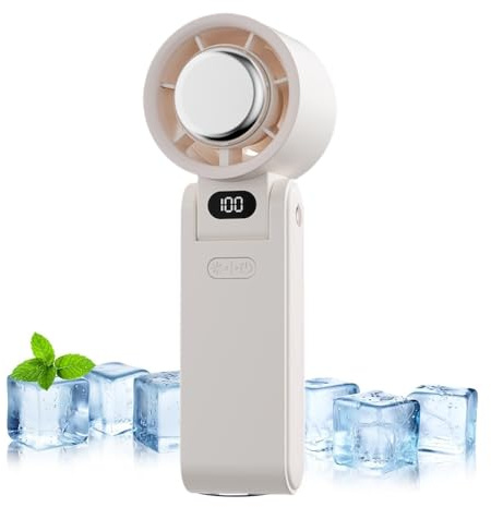 Ventilateur portable Oplaadbare - Ventilateur manuel puissant, ventilateur zak rechargeable | Écran, ventilateur opvouwable à 180°, mini ventilateur manuel rechargeable, ventilateur portable