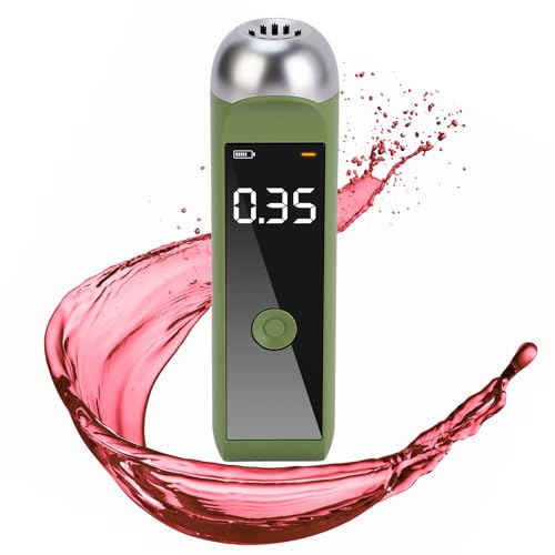 WODHMIEY Etilometro Portatile Certificato,Alcol Test Professionale con Display Digitale, Ricaricabile USB, Design Igienico e Compatto,per Uso Personale, Sicurezza Stradale, Eventi e (Verde)