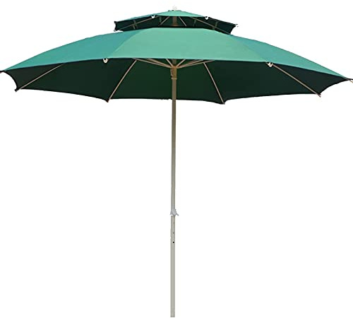 Parasol de de 2,5 m, Parapluie à Double Haut Parasol, Teinte extérieure, Balcon, Cour, Plage
