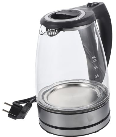HOMOBABE Hervidor Eléctrico De Vidrio Con Protección Contra Ebullición Seco y Apagado Automático Tetera Para Agua Caliente y Té Suministros De Cocina Seguros y Duraderos