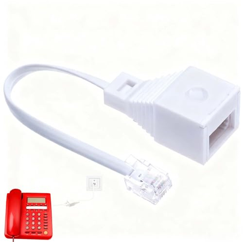 YIXINHE1 PCS RJ11 to BT Socket Adapter,4-Wire Female Converter,bt digital voice adapter Phone to Ethernet - Universal Compatibility for Phones, Modems, Routers & Printers, 10cm Cable Length