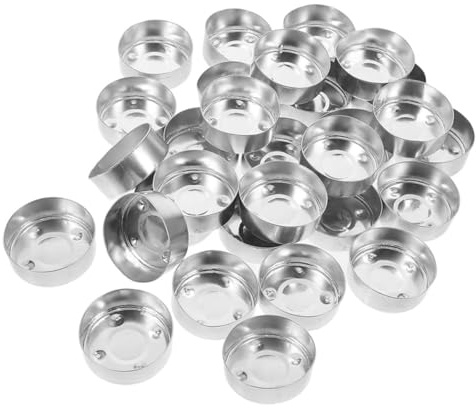 Toyvian 150pezzi Tazze di Alluminio Vuote per Candele Fai da Te Contenitori Rotondi in Metallo per Candele Profumate Cera Fusa Scatole per Oggetti Artigianali e Cioccolatini