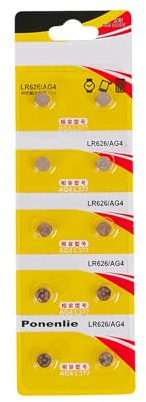 Qsvbeeqj Lot de 10 piles AG4 pour montre - Compatibilité multi-appareils - Fiabilité - Performances LR626 - Bouton pour électronique