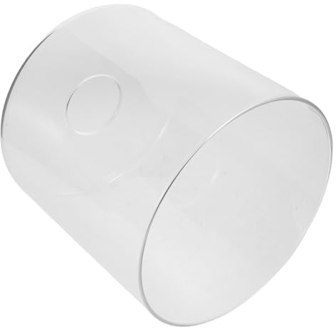 CLISPEED Paralume Cilindrico in Vetro Trasparente E27 Copertura senza Bordo in Vetro Borosilicato Resistente al Calore Sostituzione per Lampade a Sospensione e Applique da Parete