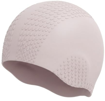 Silicone Swimming Cap for Women and Men, Soft Stretch Anti-Slip Swim Hat for Long & Short Hair Comfortable Waterproof Swim Cap Fit for Adults