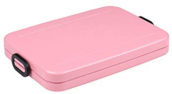 Mepal - Lunchbox Take A Break flach - Ideale Brotdose für Laptoptasche oder Rucksack - Flach geformte Essensbox für 2 Sandwiches oder 4 Scheiben Brot - 800 ml - Nordisches Rosa