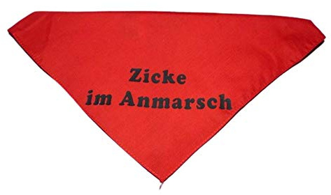 Hundehalstuch Zicke im Anmarsch