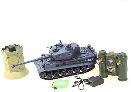 s-Idee® RC Panzer 99867 Battle Panzer German Tiger 1:28 mit integriertem Infrarot Kampfsystem 2.4 Ghz RC R/C