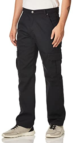 Dickies Men's Tough Max Duck Cargo Pant Work Utility, Stonewashed Black, 36W x 30L