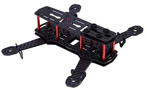 Drone Frame Kit mit Schrauben, 250 mm X-Struktur Quadcopter Drone Frame Kit RC Zubehör für QAV250 FPV Race Drohne/Mini 4-Achs FPV-Drohne (Kohlefaser)