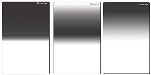 ICE 100mm x 150mm Grad ND Set of 3 Filters Sunset (Reverse) Hard, Soft ND8 Filter Neutral Density 3 Stop Optical Glass ND GND Hard Plastic Clamshell Cases