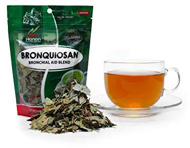 Hanan Peruvian Secrets Bronquiosan Herbal Tea | 100% Natural Bronchial Aid Blend | 1.76oz / 50g | Naturally Aids in Soothing the Throat and Alleviating Seasonal Respiratory Discomfort (3 Pack)