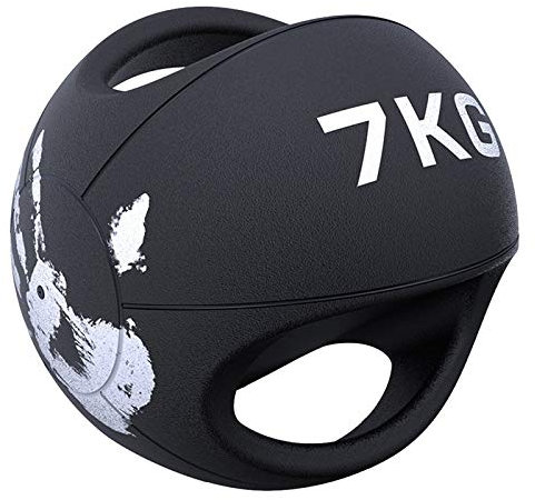 Medizinbälle Binaural Gummi Elastic Medicine Ball Fitness Ball, Aerobic-Übungsbilanz-Trainingsgeräte, 3kg / 4kg / 5kg / 6kg / 7kg / 8kg / 9kg / 10kg / 12kg (Color : 7kg/15.4lb)