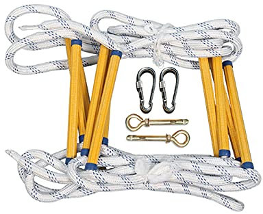 ZXCVBAS Rope Ladder,Safety Rope Ladder,Escape Ladders,Emergency Ladders,Emergency Fire Escape Rope Ladder,Flame Resistant Fire Safety Ladders, Portable And Reusable,25m/82.02ft
