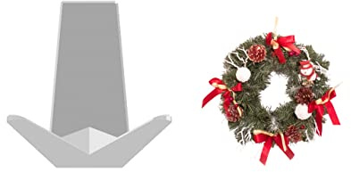 egmatec Türhaken für Weihnachtskränze Kunststoff Milchglas Klebehaken ohne Bohren 78x79x42