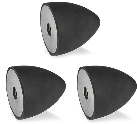 Ganter Normelemente | Anschlagpuffer | 3 Stück | GN 353-30-36-M8-E-55 | Gummi