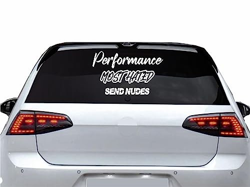 KLEBEKÖNIG XL Autoaufkleber - Performance 57x35cm - Tuning Auto Aufkleber Sticker sprüche Stickerbomb Heckscheibenaufkleber Jdm Auto-Aufkleber Fahrzeug Dekor Heckscheibe Tuningsticker Decal