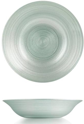 H&H set 6 piatti in vetro hoche fume' fondo 22,5