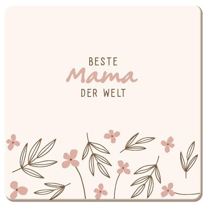 Grafik Werkstatt lustiger Untersetzer aus Kork | Beste Mama der Welt, Bunt