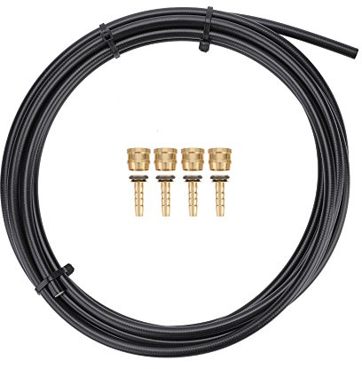 BOROCO Bremszug Fahrrad bremsweichrohr Set 3m Fahrrad Bremsseil mit Steckerein Zubehör Universal Bremsschlauch Set mit Nylon Beschichtung Hydraulisches Fahrrad Schlauch für Mountainbike Rennrad
