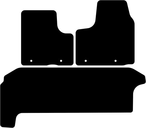 Kovvar Fußmatten passend für Renault Trafic 2019-2025 Passend zur Ausführung: 3 | Einzelschiebetür | Langer Radstand | Qualität: Basic