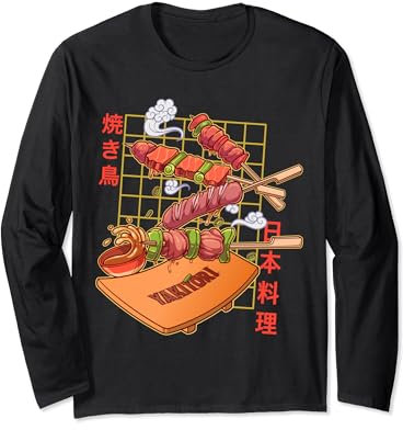 Yakitori Brochettes de poulet grillées japonaises Kanji BBQ Manche Longue