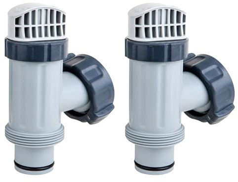 Pool Abflussventil, Pool Plunger Ventil für Oberirdischen Pool Absperrhahn Pool Kolbenventil Schwimmbad Filterpumpe Pool Zubehör für Intex Pool, Absperrventil Ersatzteile für Poolpumpen (2pcs)