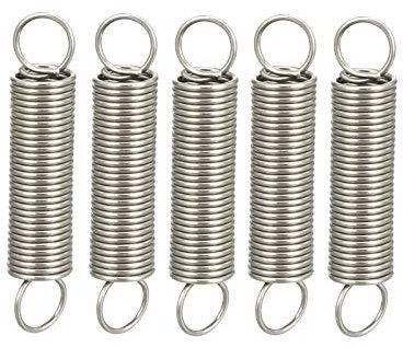 WUPNGS Doppelhakenfeder 5 Stücke Kleine Doppelhaken-Zugfedern 0,5 * 5 * 25mm Verlängerungszugfeder 0,5 * 5 * 25mm