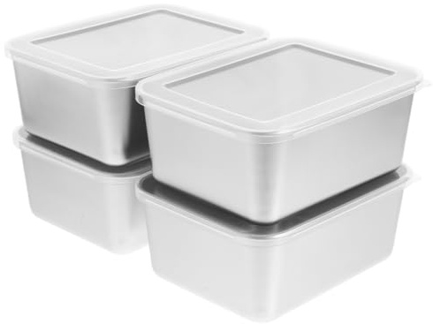 Amosfun Small Food Storage Boxes with Lids Airtight 5.3X4.1X2.4 Inch Fridge Containers for Vegetables Snacks Meal Prep Stackable Plastic Lunch Boxes for Outdoor Picnic Kitchen