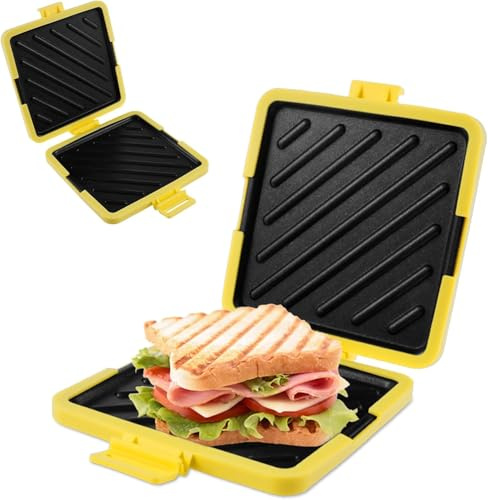 Microonde Toastie Sandwich Maker Silicone Microonde Pentole Wireless Toastie Maker Piastra antiaderente Sandwich Maker Tecnologia Heatwave Sandwich Tostapane per cucinare deliziosi panini croccanti