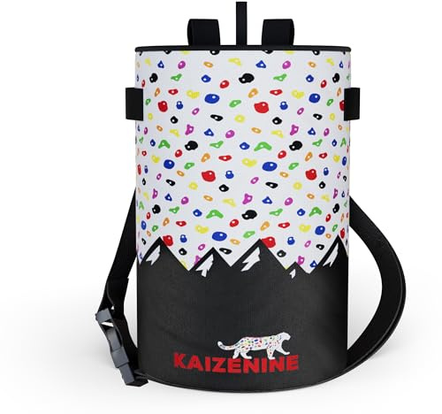 KAIZENINE Chalk Bag Rock Climbing Bouldering Chalk Climber Grip Strength Gym Weight Lifting Kaizenine Climber CHALK BAG ONLY