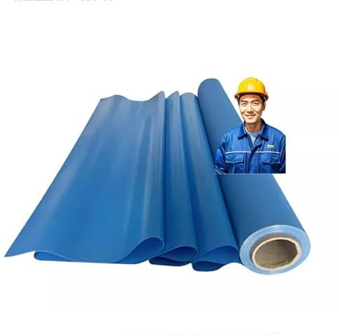 Manta de soldadura ignífuga de fibra de vidrio con escudo de seguridad ignífugo para gasolinera, soldadura por arco, mantas de soldadura por chispas (azul, 0,5 mm x 2 x 50 m)