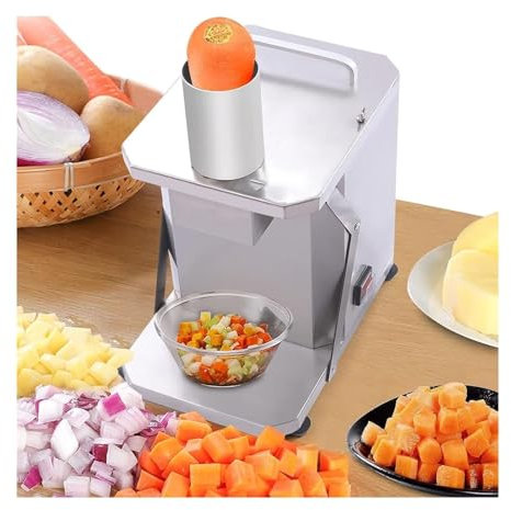 QLXYYFC Machine À Découper Les Légumes, Hachoir À Légumes Commercial en Acier Inoxydable, Machine À Découper Les Pommes De Terre Et Les Oignons, Coupe en Cubes