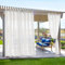 Deconovo Tende da Sole per Esterno con Anelli 2 Pezzi 140x245 CM – Tende da Esterno in Voile per Gazebo e Balconi, Idrorepellente e Resistente, Facili da Mantenere, Bianco
