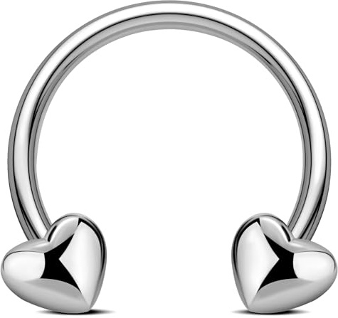 OUFER Kroppspiercing 16 g titan hästskoring cirkulära barbellörhängen brosk helix septum näsa läppringar yttre tragus daith rock piercingar smycken, 10mm