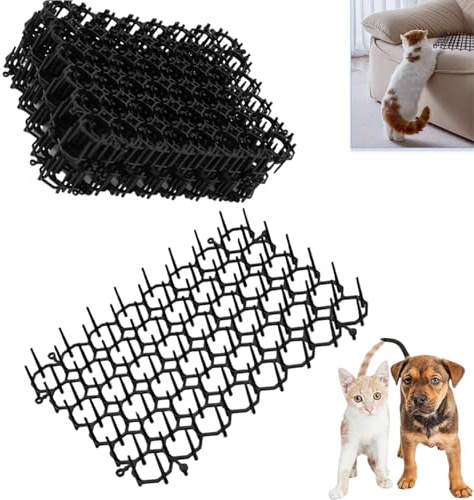 JFangZHZH Repelente de Gatos,6 Piezas Pinchos Anti Gatos,Espina Rejilla Anti Perros,Pinchos Antipalomas para Interior Exterior Césped Jardín Protección de Planta,20 x 15 cm