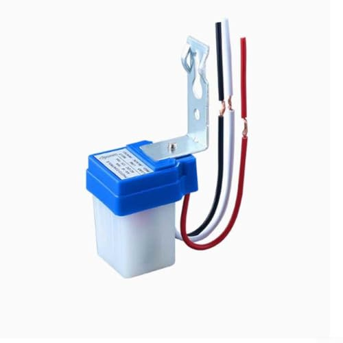 AS10 Interruttore di controllo automatico della luce da 12 V con sensore crepuscolare per lampioni e lampade da esterno a risparmio energetico con raggio di rilevamento di 10 m alloggiamento