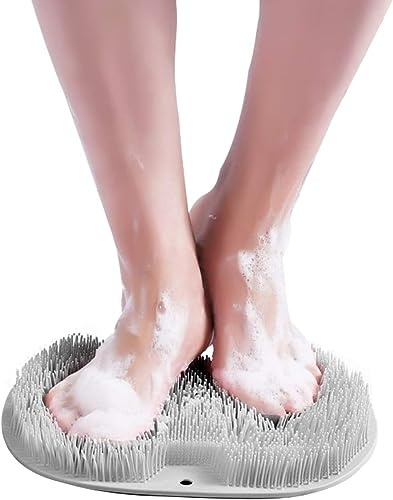 Spazzola per piedi da doccia, spazzola per massaggiare i piedi della doccia, con antiscivolo e setole forti morbide per la cura dei piedi pulita e in profondità, migliora la circolazione esfoliazione