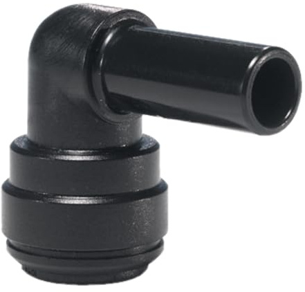 John Guest Speedfit Stem Elbow, 12mm Push-Fit Fitting, 90° Swivel Connection, Pack of 5