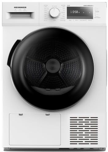 HEINNER HHPD-M9G3A+++ - 9 kg Wärmepumpen-Trockner, 14 Programme, Energieklasse D, LED-Display, Kindersicherung, Trommelbeleuchtung, Weiß, 5 Jahre Garantie (9 KG)