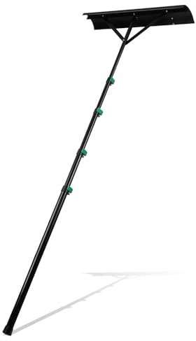 Hebitod Photovoltaik Schneeschieber Aluminium Dachschneerechen mit schutzender Gummileiste Kratzfest 131-480 cm einstellbar rostbeständig Schneeräumer