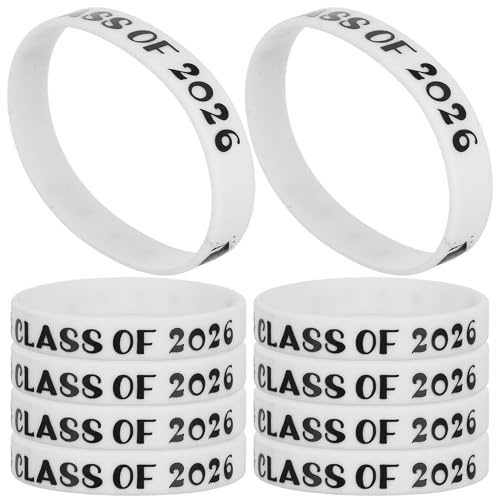 DIYEAH 10 St Silikonarmband för examenssäsongen armband för evenemang examensfesttillbehör silikonband examen dekoration Graduation Party Favors festband examen tillbehör White
